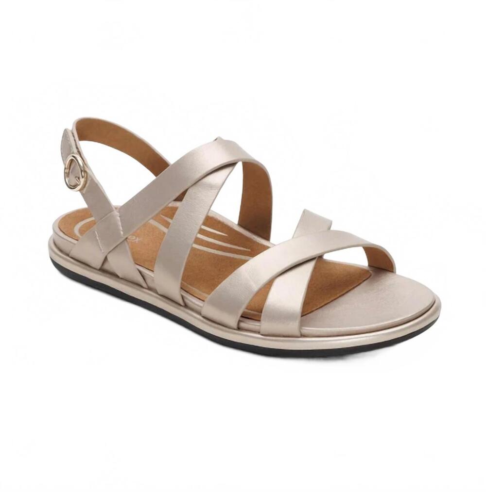 NEW AETREX women's piper sandal in champagne